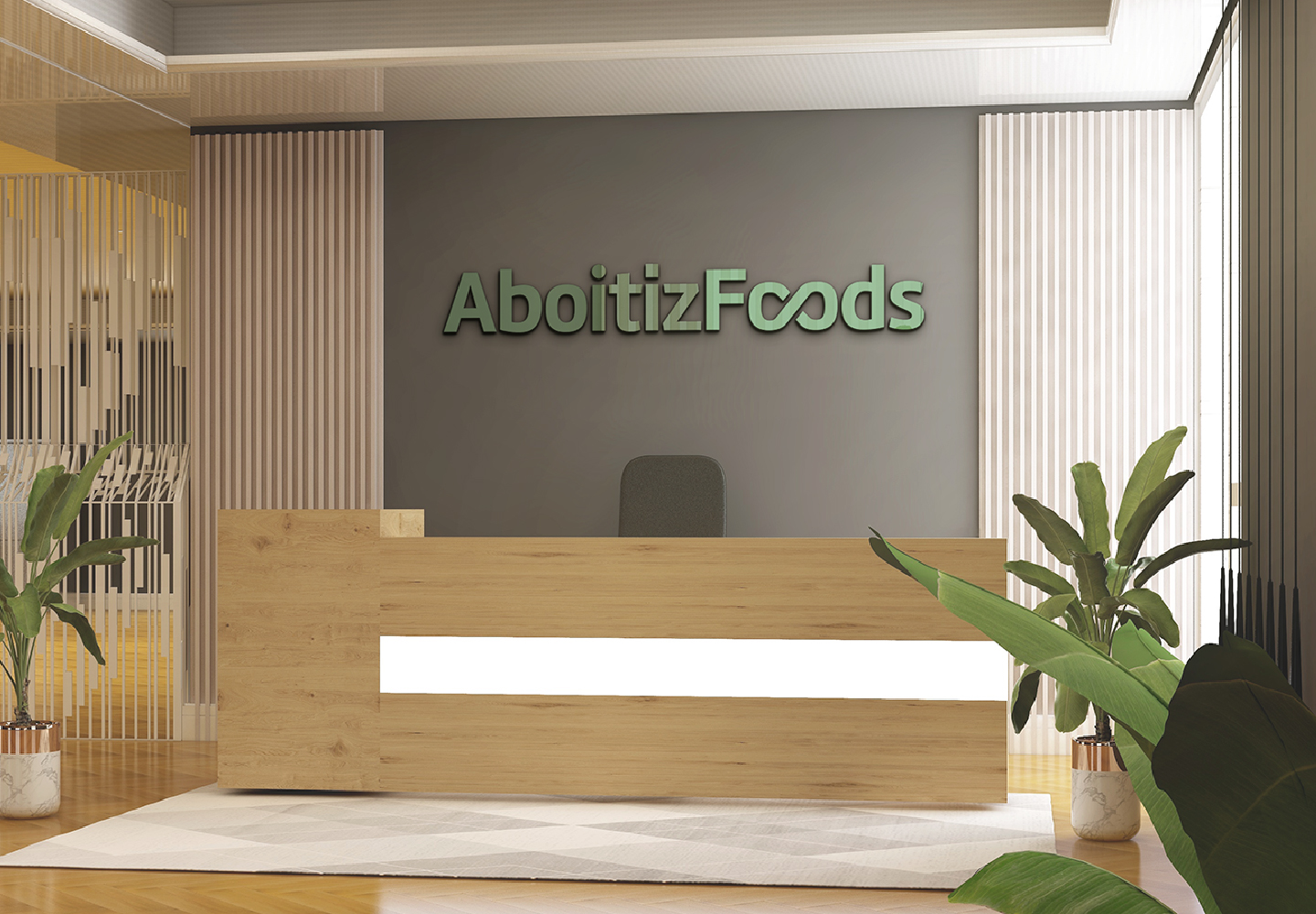 Aboitiz Foods reception signage